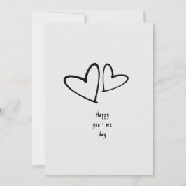 Minimalist Heart You & Me Valentine's Day Special Feiertagskarte