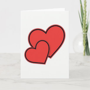 Minimalist Hearts Karte