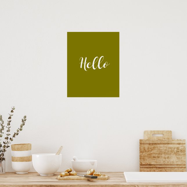 Minimalist Hello Poster (Küche)