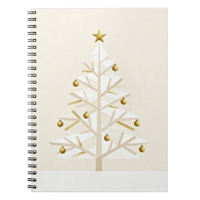 Minimalist Holiday Pine Notebook Notizblock (Vorderseite)