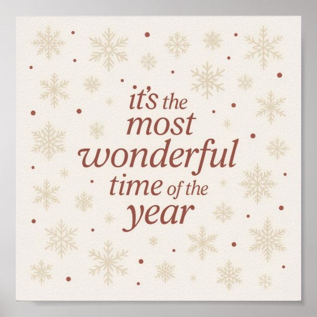 Minimalist Holiday Printable Wall Art Poster (Vorne)