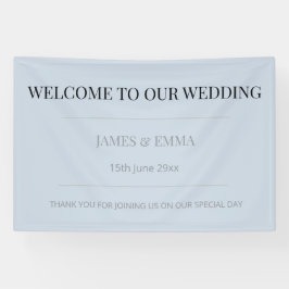 Minimalist Horizontal Dusky Blue Banner