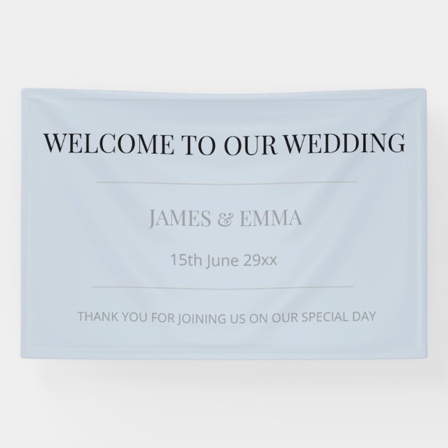 Minimalist Horizontal Dusky Blue Banner (Horizontal)