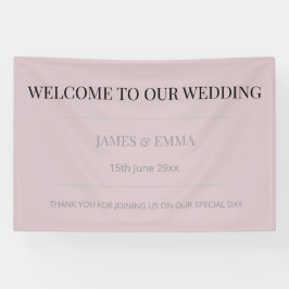 Minimalist Horizontal Dusky Rose Banner