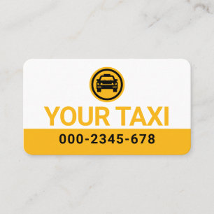 Minimalist Ihr Gelbes Taxi Visitenkarte