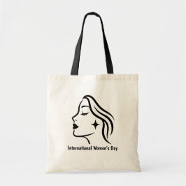 Minimalist International Women's Day T-Shirt Tote  Tragetasche