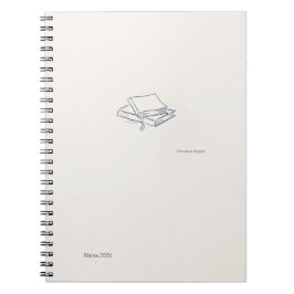 Minimalist Introvert line art Notebook Notizblock
