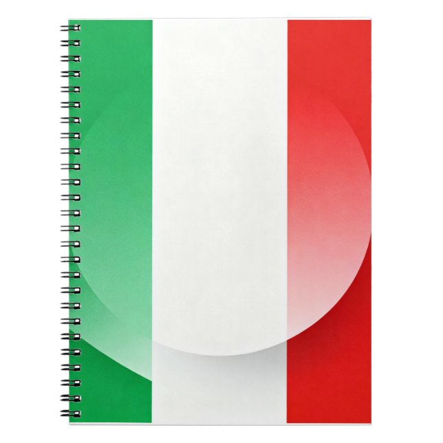 Minimalist Italian Flag Spiral Notebook Notizblock (Vorderseite)