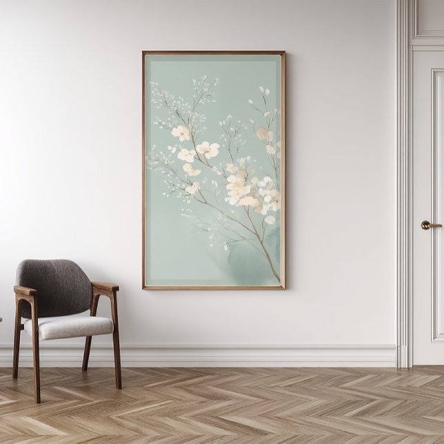 Minimalist Japandi Floral Wall Art Print Fotodruck (Von Creator hochgeladen)