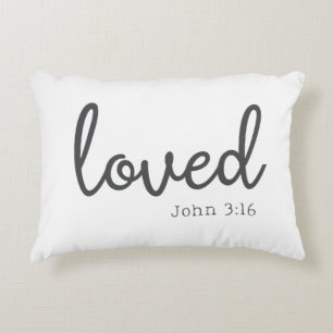 Minimalist John 3:16 Liebe Dekokissen