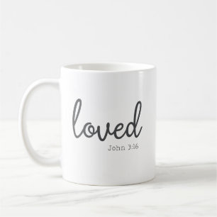 Minimalist John 3:16 liebte Kaffeetasse