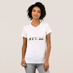 Minimalist Katzen Damen T-Shirt - Süße Kätzchen Li