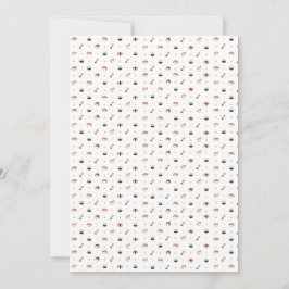 Minimalist Kawaii Sushi Pattern Cute Japanese Food Einladung
