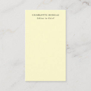 Minimalist Klassisch Professionell Creme Begleitkarte
