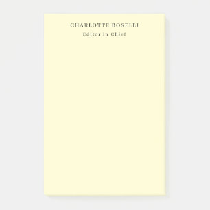 Minimalist Klassisch Professionell Creme Post-it Klebezettel