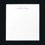 Minimalist Lavender Script Lettering Personalized  Notizblock<br><div class="desc">Minimalist Lavender Script Lettering Personalized Notepad</div>