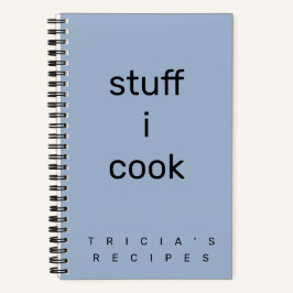 Minimalist Lavender Stuff I Cook Recipe Notizbuch