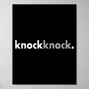 Minimalist Liebhaber lustiger Witze Klopf Klopf Poster