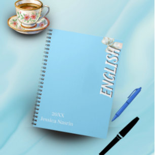 Minimalist Lila Vertikaler Text Schul Thema Notizblock