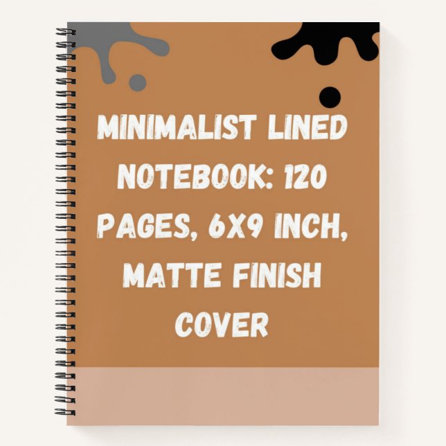 Minimalist Lined Notebook: 120 Pages Notizbuch (Vorderseite)