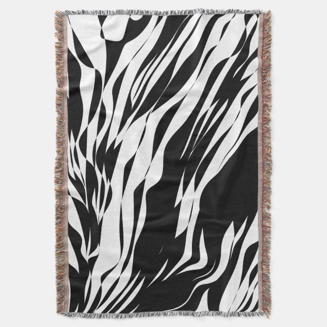 Minimalist Liquid Zebra  Decke (Vorderseite Vertikal)
