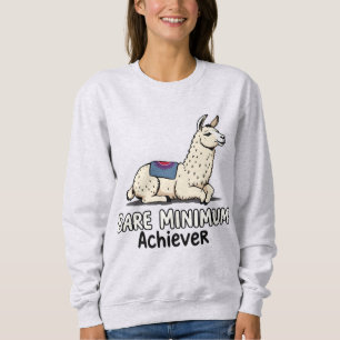 Minimalist Llama Lustig Faulheits Humor Sweatshirt