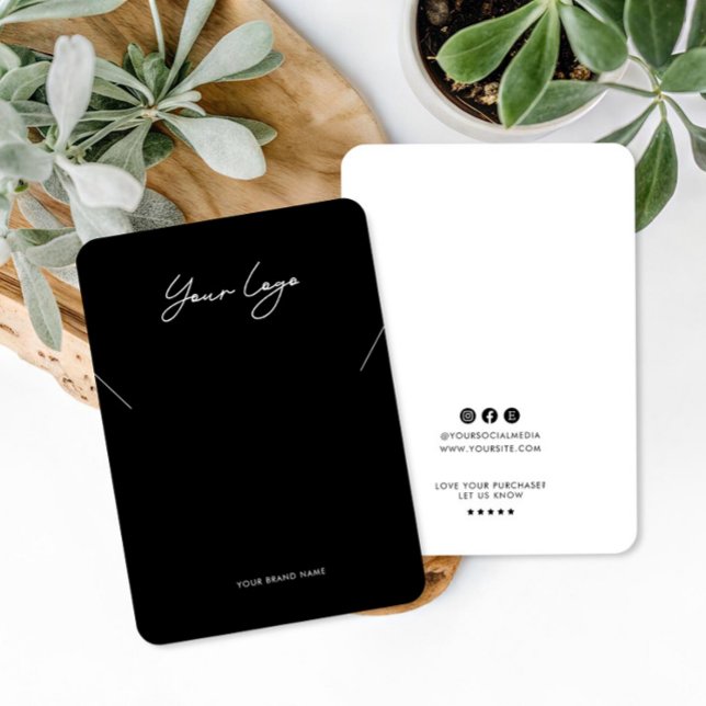 Minimalist Logo Necklace Display Card Visitenkarte (Von Creator hochgeladen)