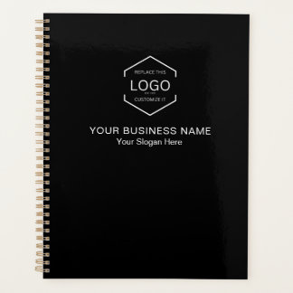 Minimalist Logo QR Code Business Black White Text