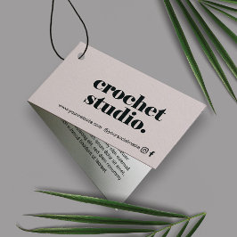 Minimalist Logo QR Code Folded Hang Tag Card
