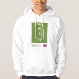 Minimalist Lords Cricket Ground Line Print T-Shirt Hoodie