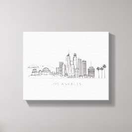 Minimalist Los Angeles Skyline Illustration Leinwanddruck