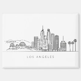 Minimalist Los Angeles Skyline Illustration Magnet
