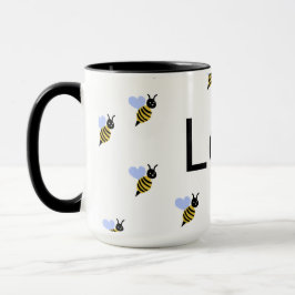 Minimalist Love & Bees Tasse – Romantisches Gesche