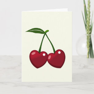 Minimalist Love Kirschen Karte