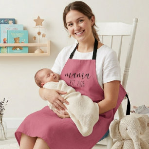 Minimalist Mama Jahres-Skript-Design Schürze