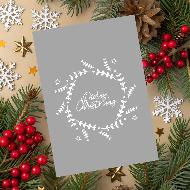 Minimalist Merry Christmas Greeting Card Karte (Minimalist Merry Christmas greeting card)