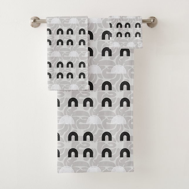 Minimalist Mixed Boho Arches Badhandtuch Set (Insitu)