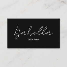 Minimalist Modern Black Lash Artist Visitenkarte