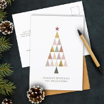 Minimalist Modern Blush Gold Simple Christmas Tree Feiertagspostkarte<br><div class="desc">Wishing you a minimalist Christmas! 🌟 Send warm wishes with our Modern Blush Faux Gold Christmas Tree Card. Simple elegance for a joyful season. Spread holiday cheer with style! 🎄 #MinimalistHolidayCard #FestiveGreetings</div>