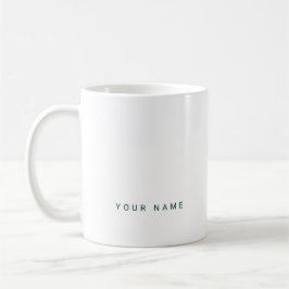Minimalist Modern Custom Name, Text and Photo Kaffeetasse