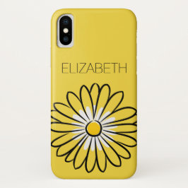 Minimalist Modern Elegant Daisy flower and text Case-Mate iPhone Hülle