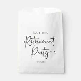 Minimalist Modern Elegant Retirement Party Geschenktütchen
