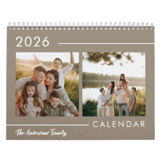 Minimalist Modern Family Photo 2026  Kalender