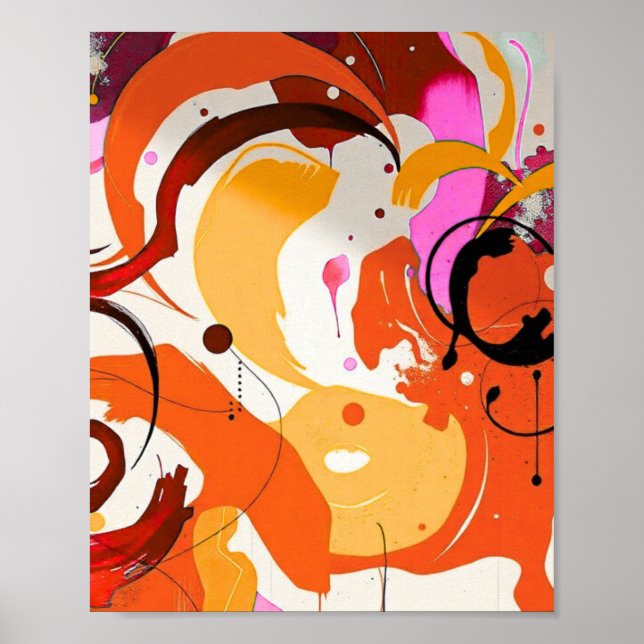 Minimalist Modern Geometric Art Poster (Devant)