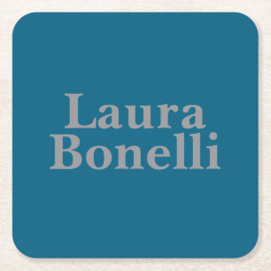 Minimalist Modern Professionell Ihr Name Rechteckiger Pappuntersetzer