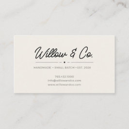 Minimalist Modern Script Small Business Card Visitenkarte