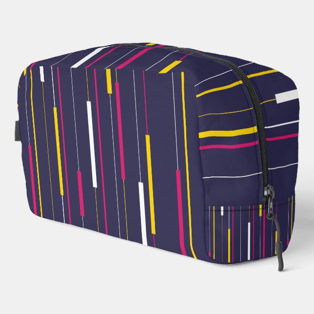 Minimalist Modern Stripes Cosmetic Bag Waschbeutel (Rechte Ecke)