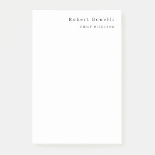 Minimalist Modernes Weiß  Post-it Klebezettel