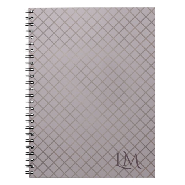 Minimalist Monogram Gold & Gray Taupe  Notizblock (Vorderseite)