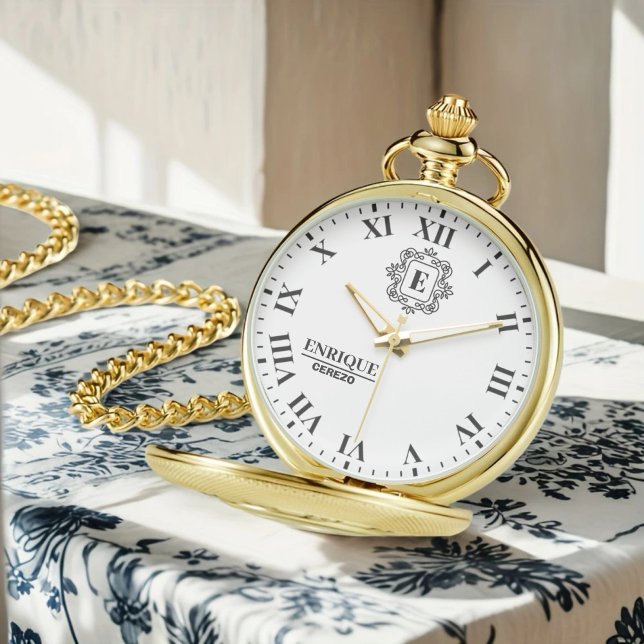 Minimalist Monogram Name Custom Engraved Keepsake Armbanduhr (Von Creator hochgeladen)